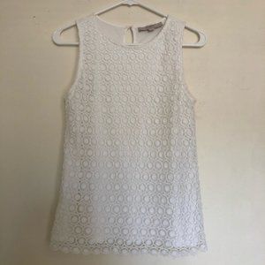 Loft embroidered sleeveless blouse